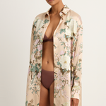 Olivia Von Halle Celeste Cream Floral Nightshirt - Tirtoff