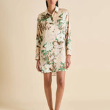 Olivia Von Halle Celeste Cream Floral Nightshirt - Tirtoff