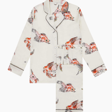 Olivia Von Halle Lila Silk Pajamas - Cora Ivory Goldfish