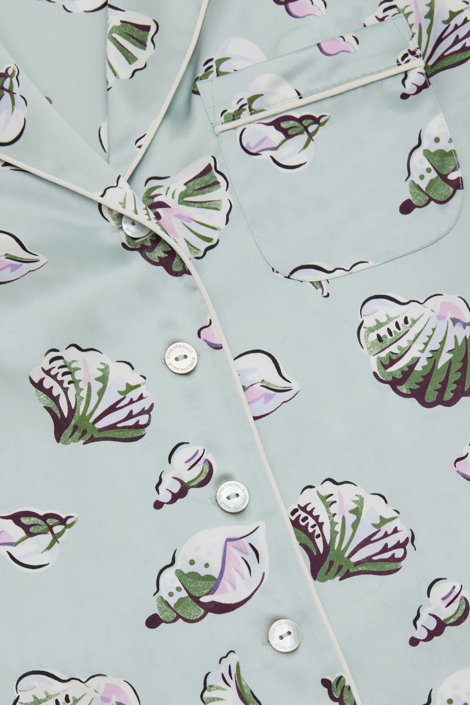 Olivia Von Halle Lila Silk Pajamas - Cowrie
