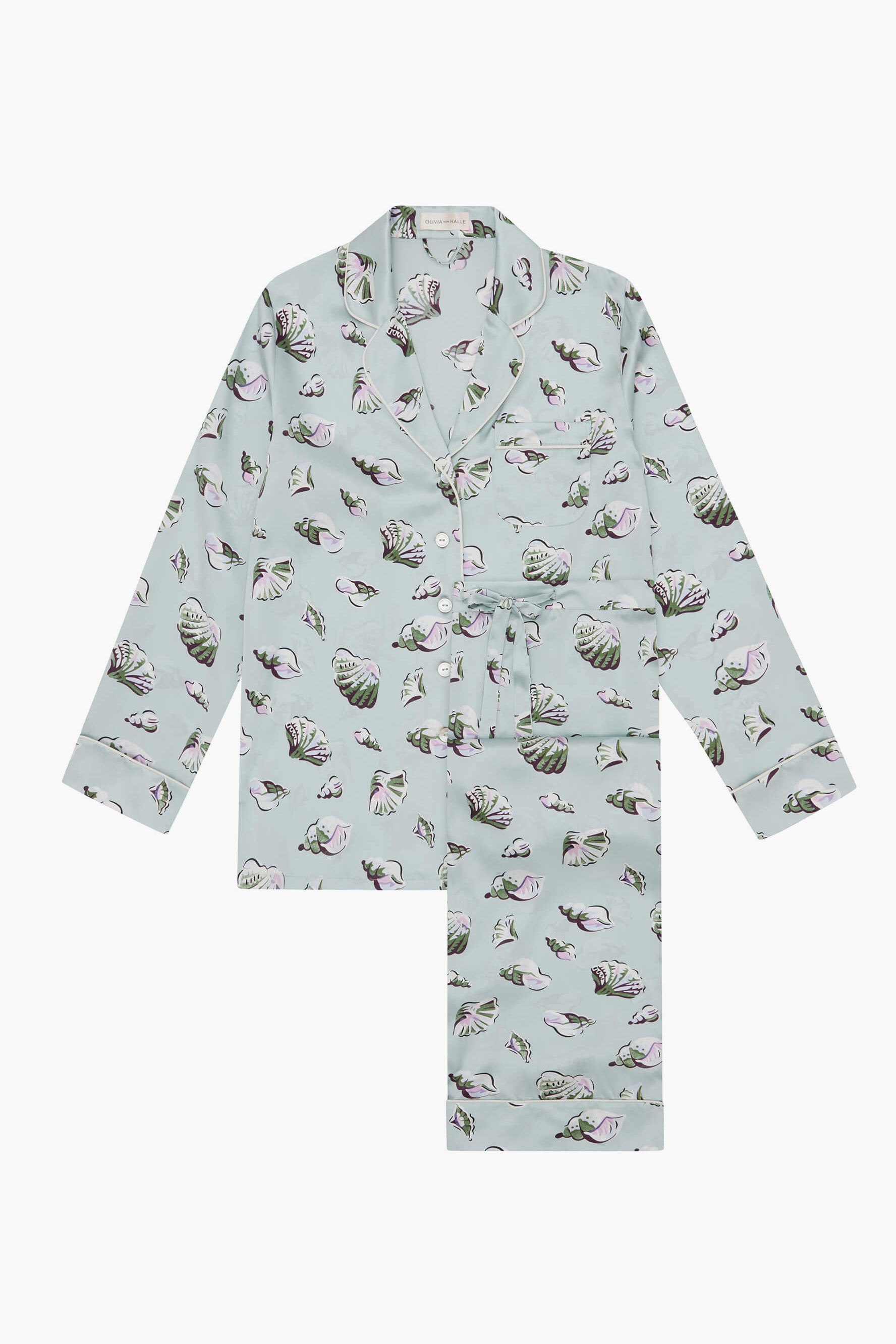 Olivia Von Halle Lila Silk Pajamas - Cowrie
