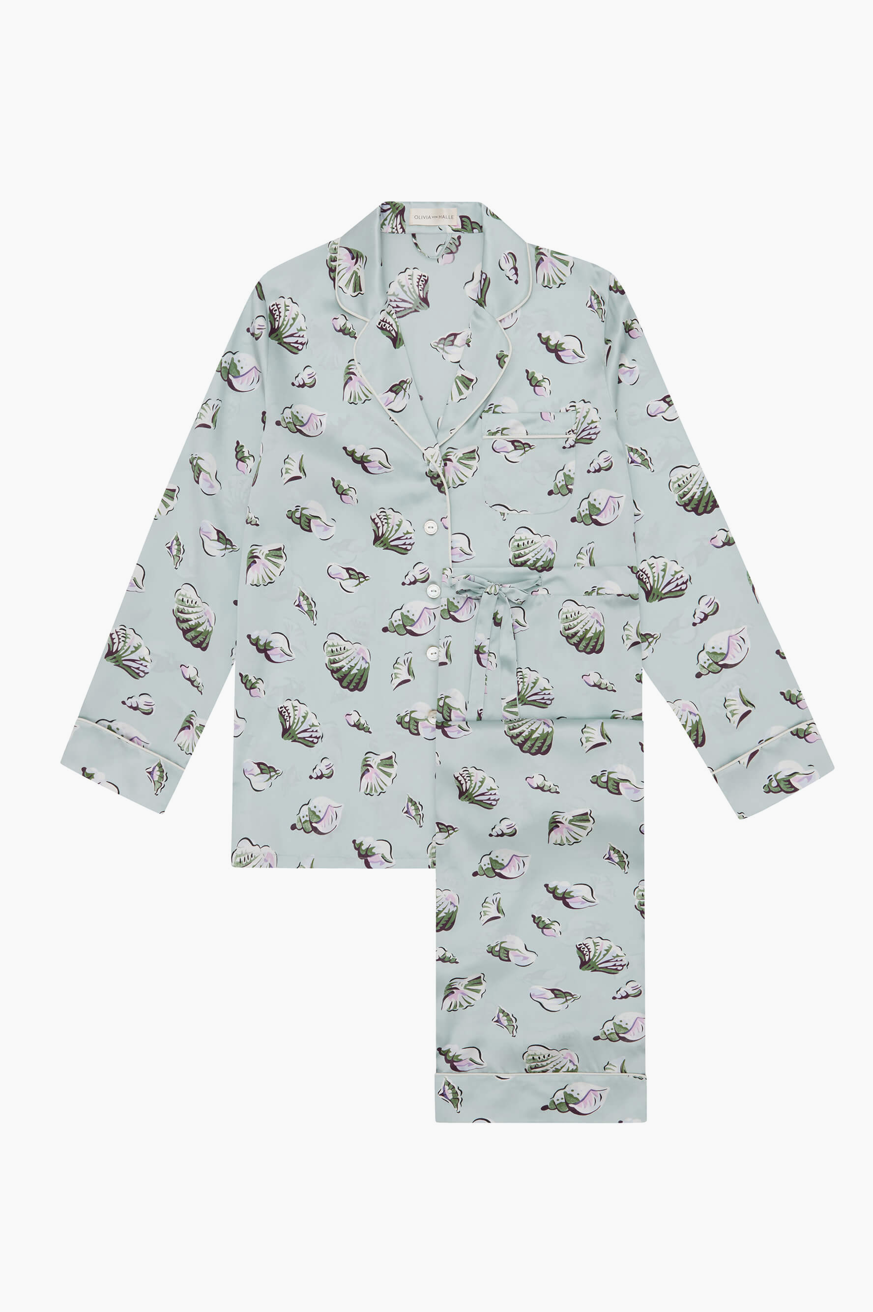 Olivia Von Halle Lila Silk Pajamas - Cowrie