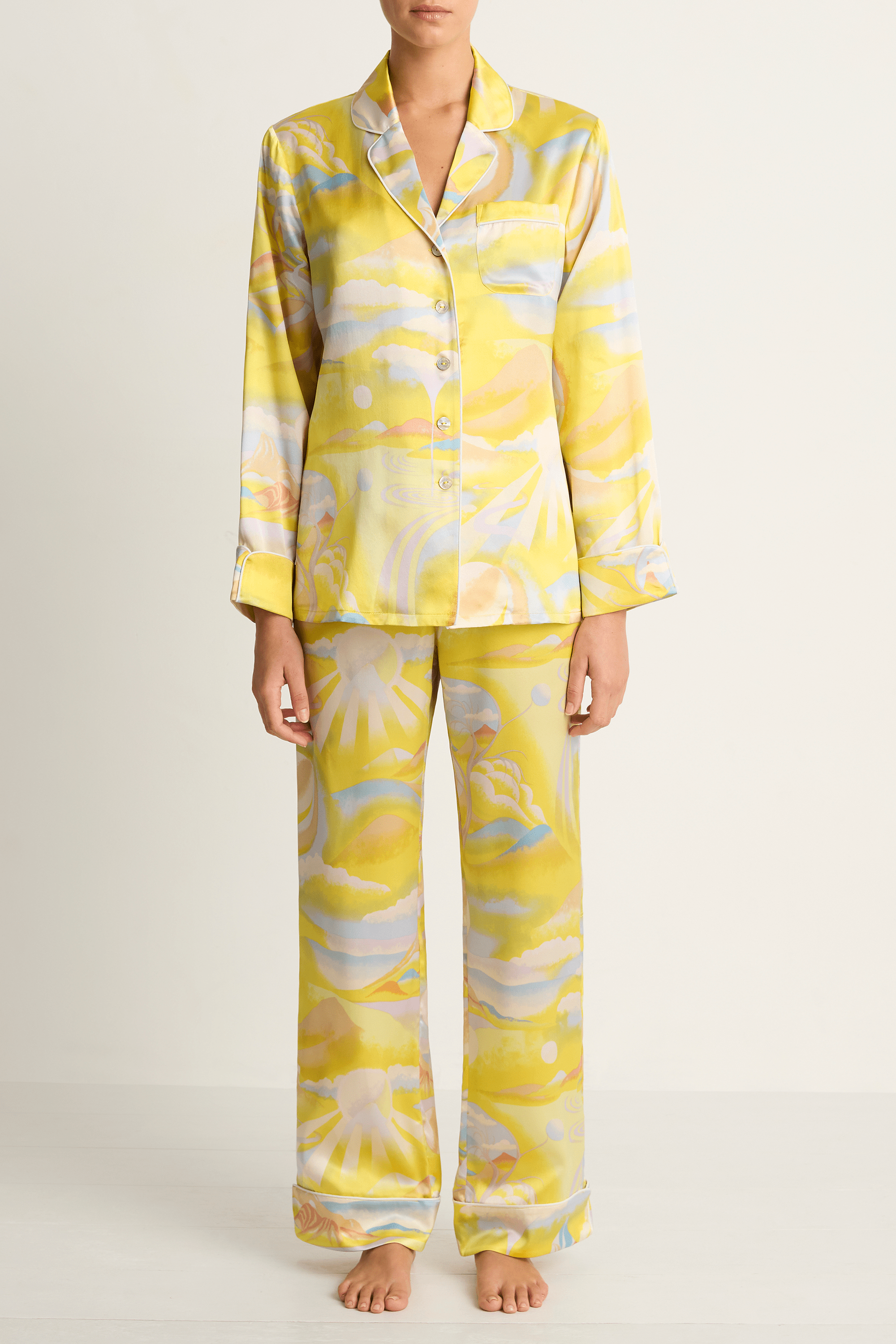 Olivia Von Halle Lila Silk Pajamas - Eris