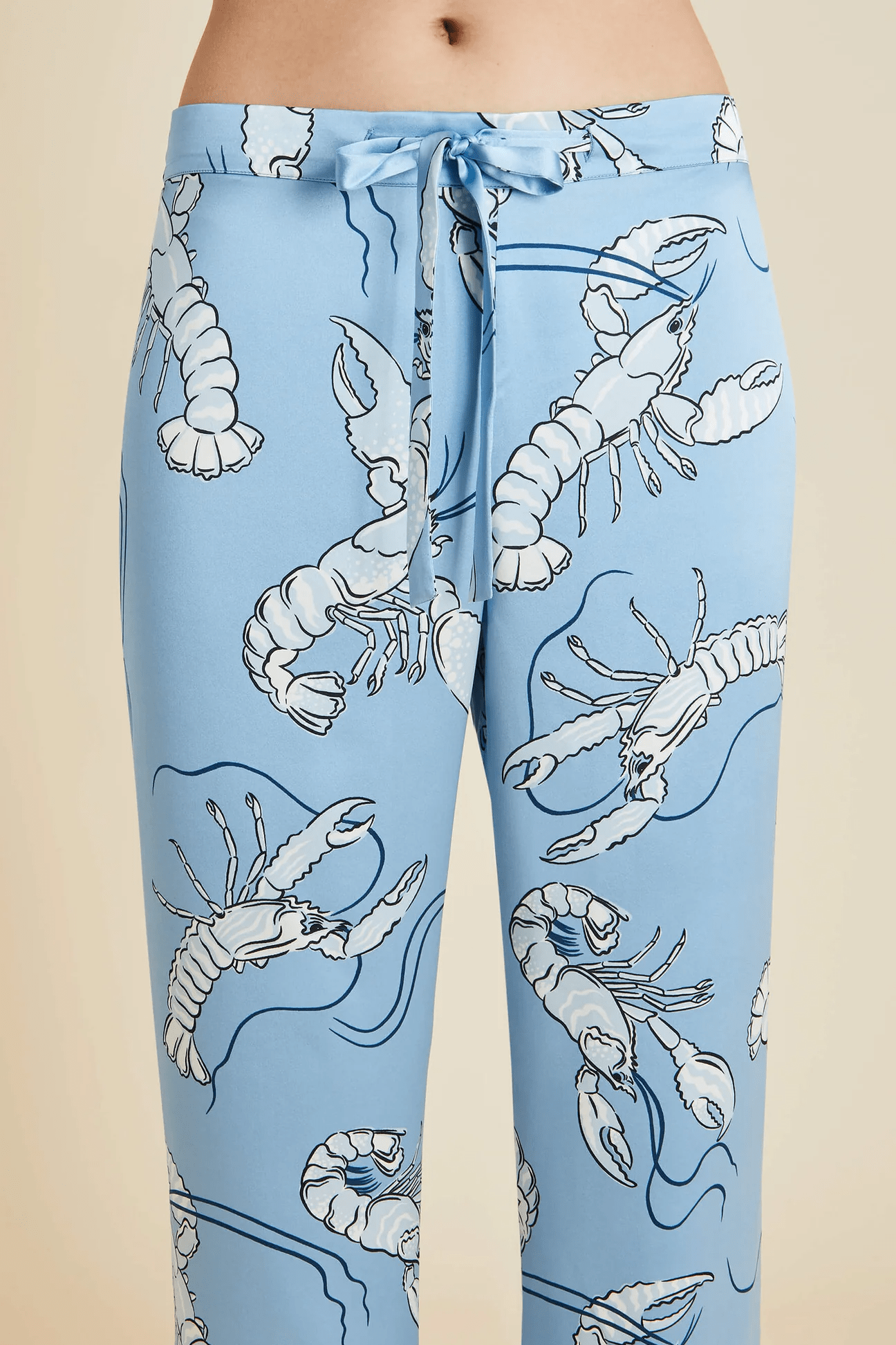 Olivia Von Halle Lila Silk Pajamas - Poseidon