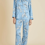 Olivia Von Halle Lila Silk Pajamas - Poseidon