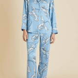 Olivia Von Halle Lila Silk Pajamas - Poseidon