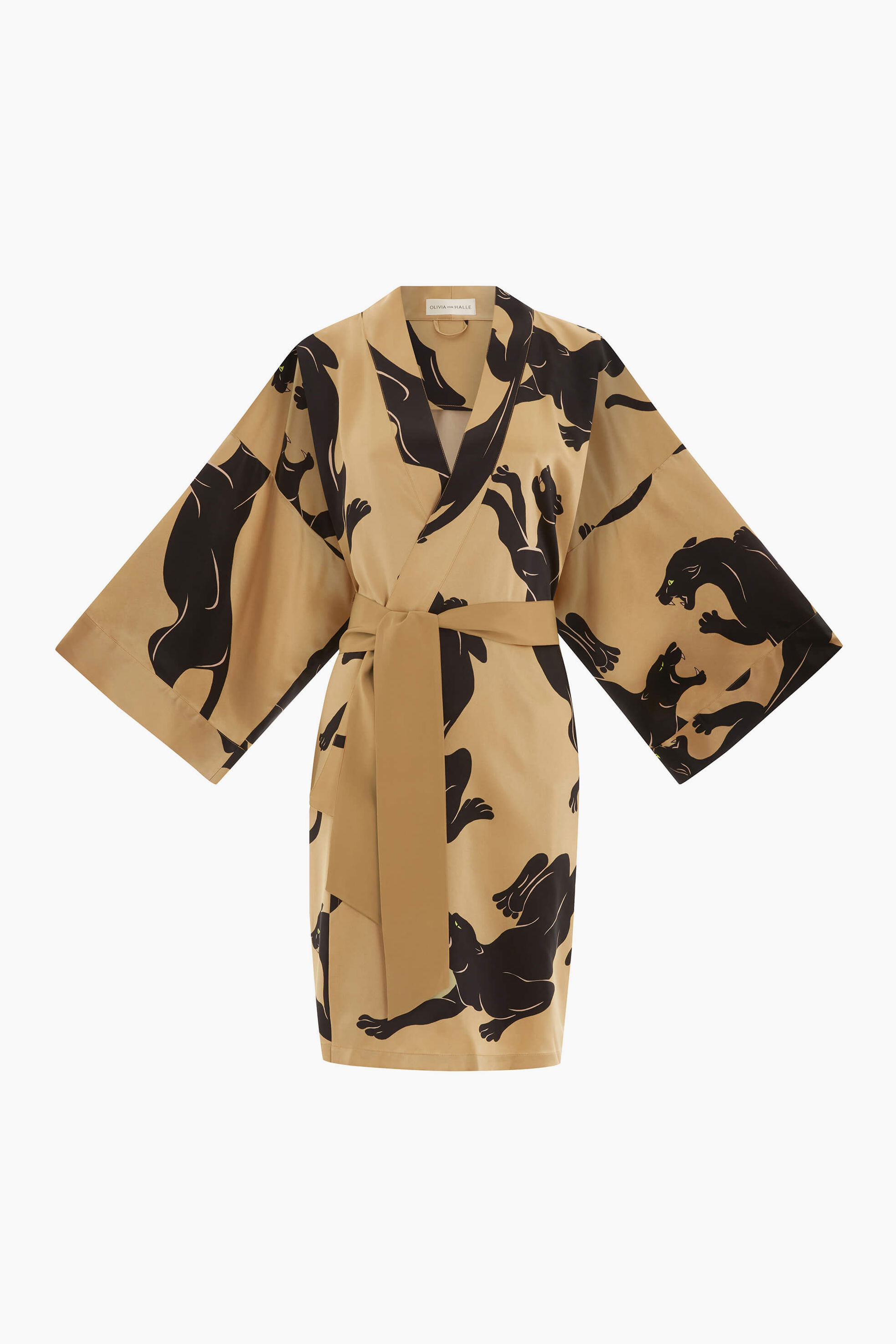 Olivia Von Halle Mimi robe - Perriand Gold Panther