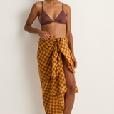 Olympia Etal Wyeth Sarong - Mango Check