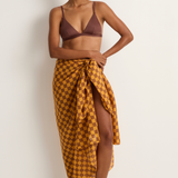 Olympia Etal Wyeth Sarong - Mango Check