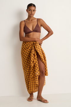 Olympia Etal Wyeth Sarong - Mango Check