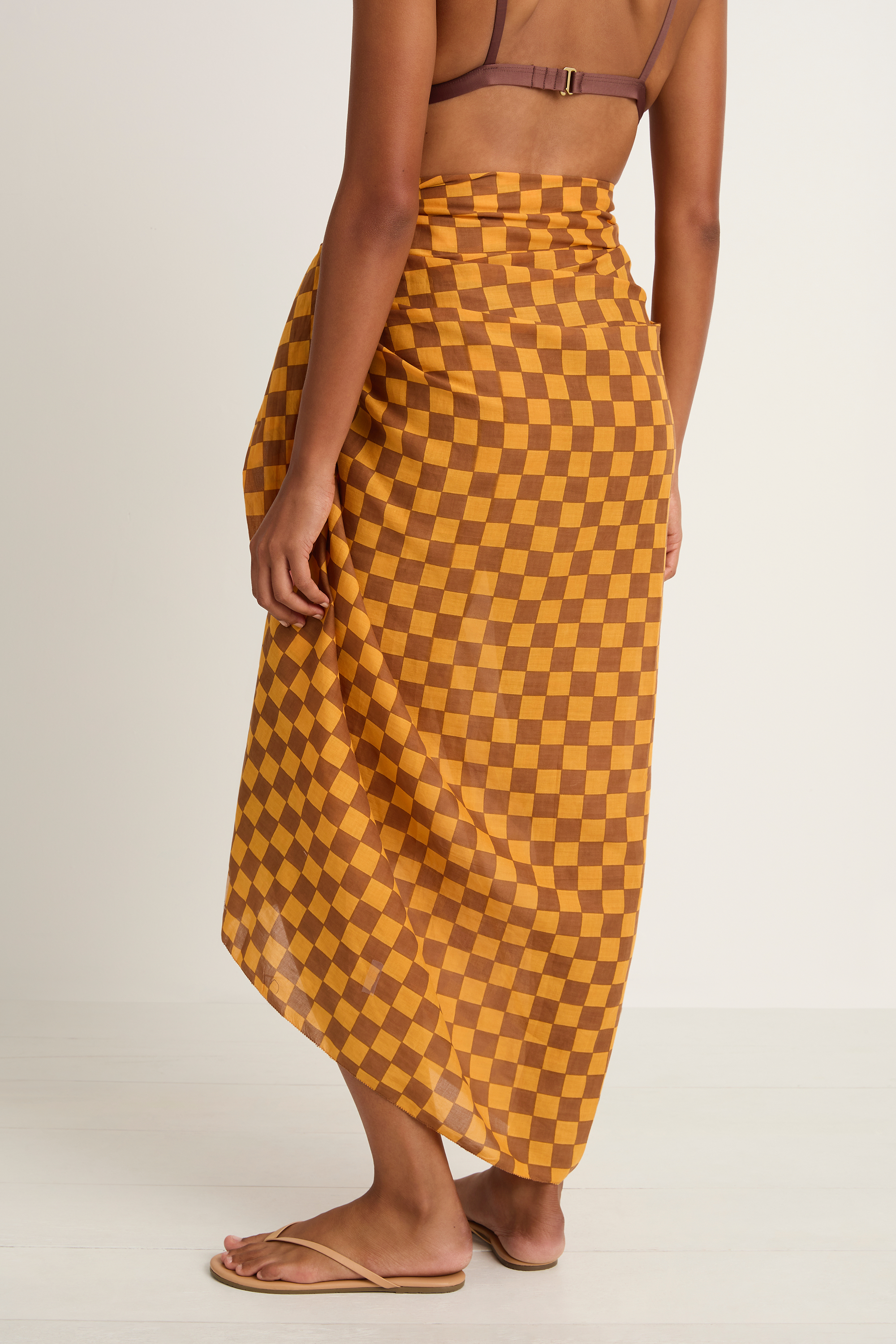 Olympia Etal Wyeth Sarong - Mango Check