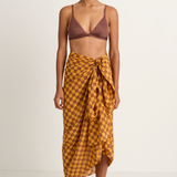 Olympia Etal Wyeth Sarong - Mango Check