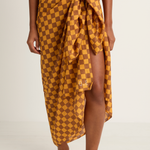 Olympia Etal Wyeth Sarong - Mango Check