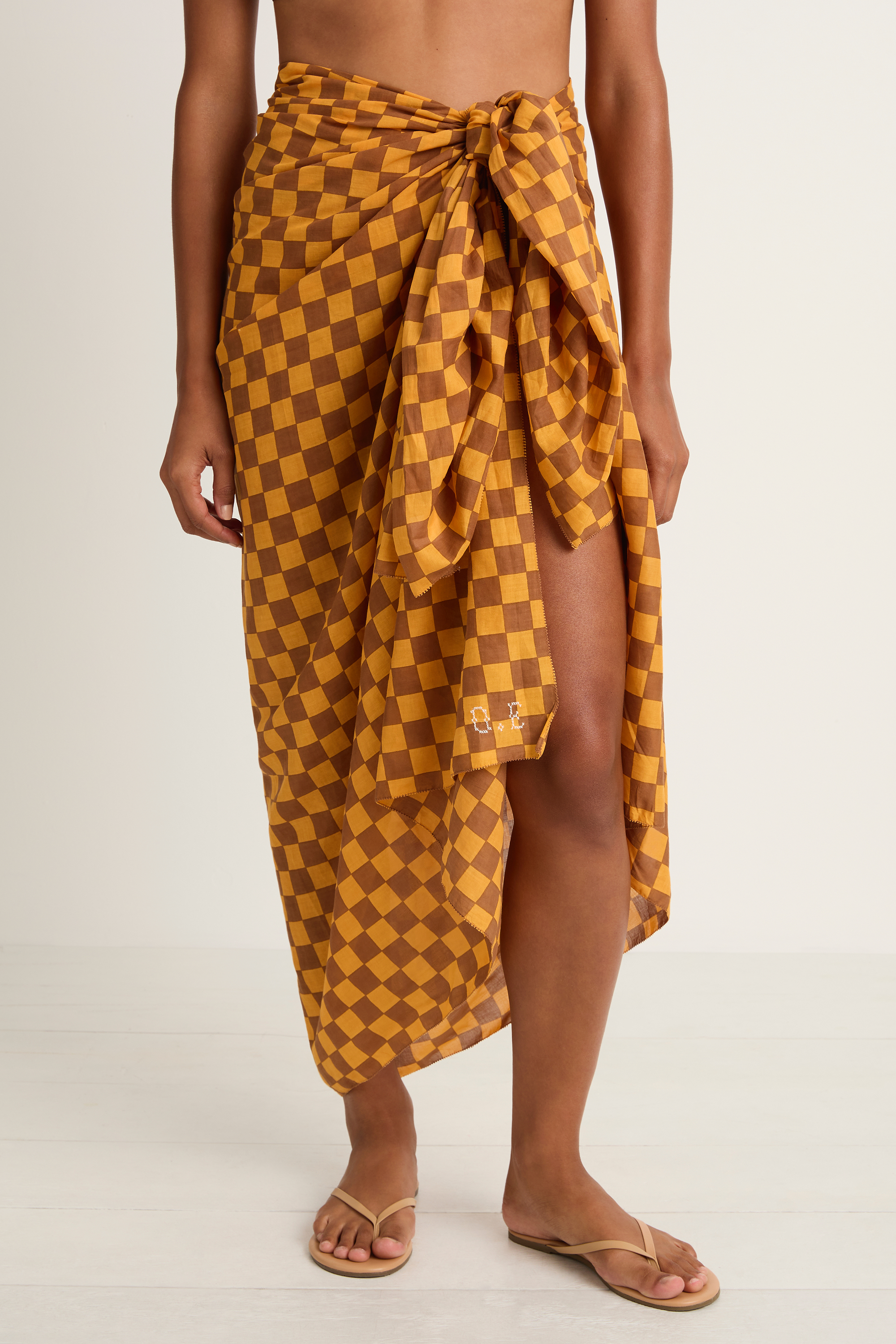 Olympia Etal Wyeth Sarong - Mango Check