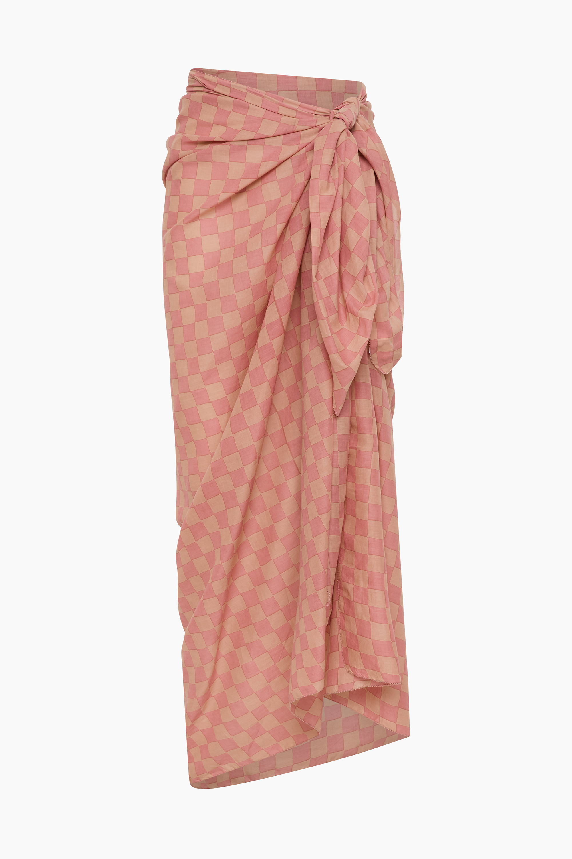 OLYMPIA ETAL Wyeth Sarong - Pink & Nude Check