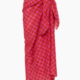 OLYMPIA ETAL Wyeth Sarong - Red & Pink Check