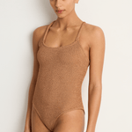 Hunza G Bette One Piece - Metallic Cocoa