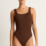 Hunza G Domino swim - Metallic Chocolate