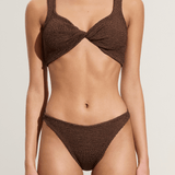 Hunza G Juno Bikini - Metallic Chocolate