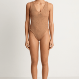 Hunza G Sadie One Piece - Metallic Cocoa