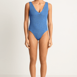 Hunza G Sadie One Piece - Metallic Denim