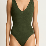 Hunza G Sadie One Piece - Metallic Khaki