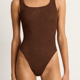 Hunza G Maya one piece - Metallic Chocolate