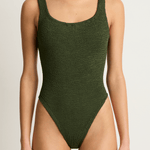 Hunza G Square Neck One-Piece - Metallic Khaki