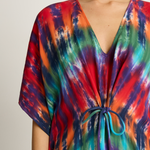 Raquel Allegra Kigali Silk Caftan - Rainbow