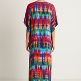 Raquel Allegra Kigali Silk Caftan - Rainbow