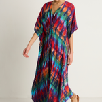 Raquel Allegra Kigali Silk Caftan - Rainbow