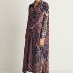 Raquel Allegra Gauze Caftan Shirt Dress - Jasper Navy