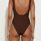 Hunza G Domino one piece - Metallic Chocolate