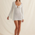 Peony Keyhole Mini Dress - Seashell