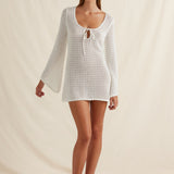 Peony Keyhole Mini Dress - Seashell