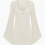 Peony Keyhole Mini Dress - Seashell