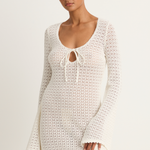 Peony Keyhole Mini Dress - Seashell