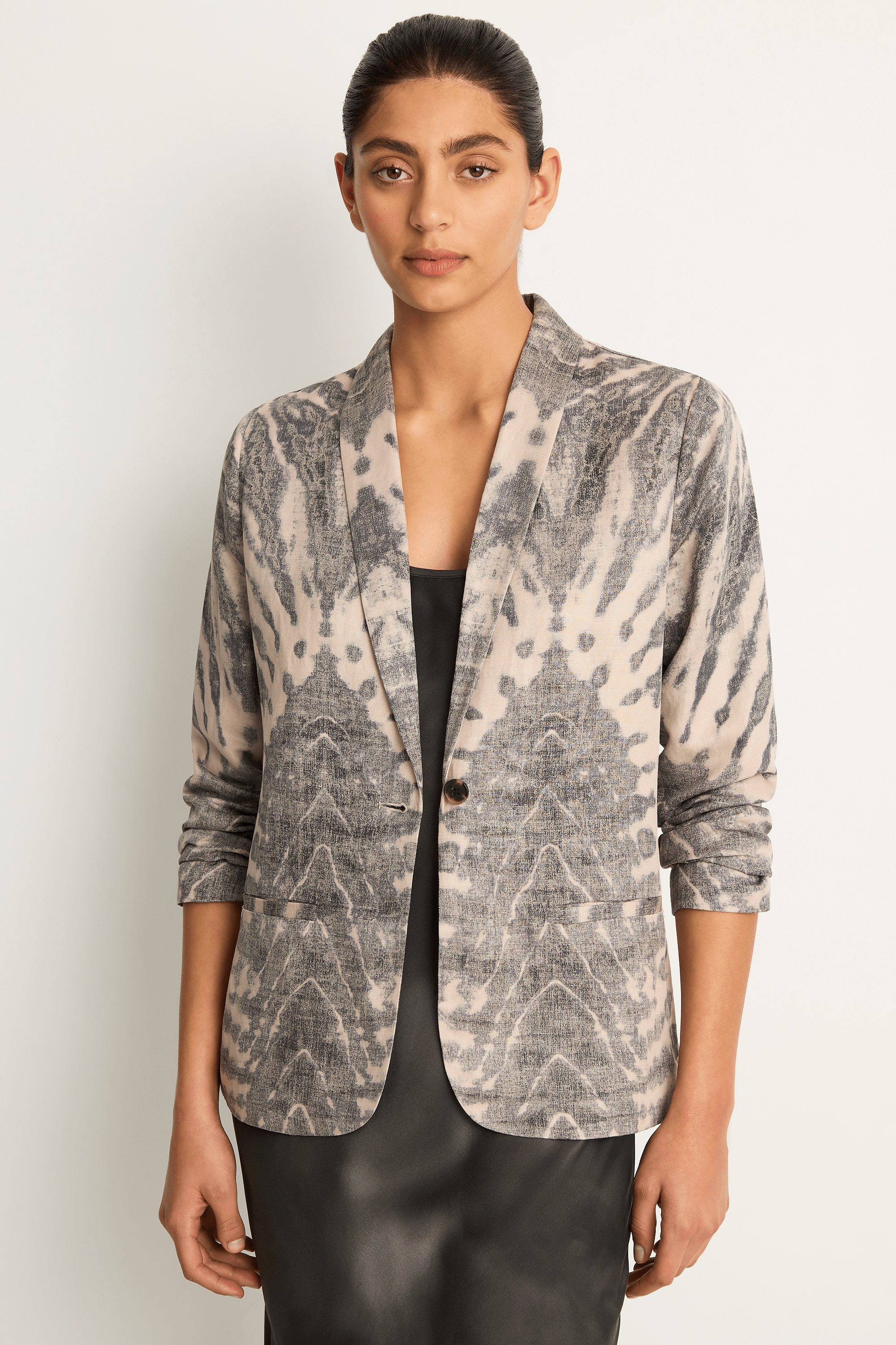 Raquel Allegra Clarissa Blazer - Khaki & Charcoal