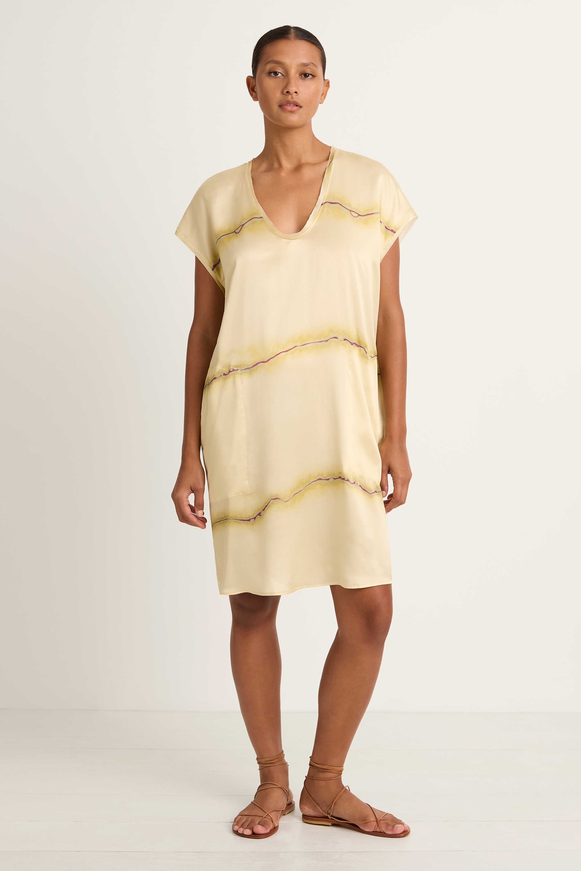 Raquel Allegra Flores Dress - Butter & Magenta