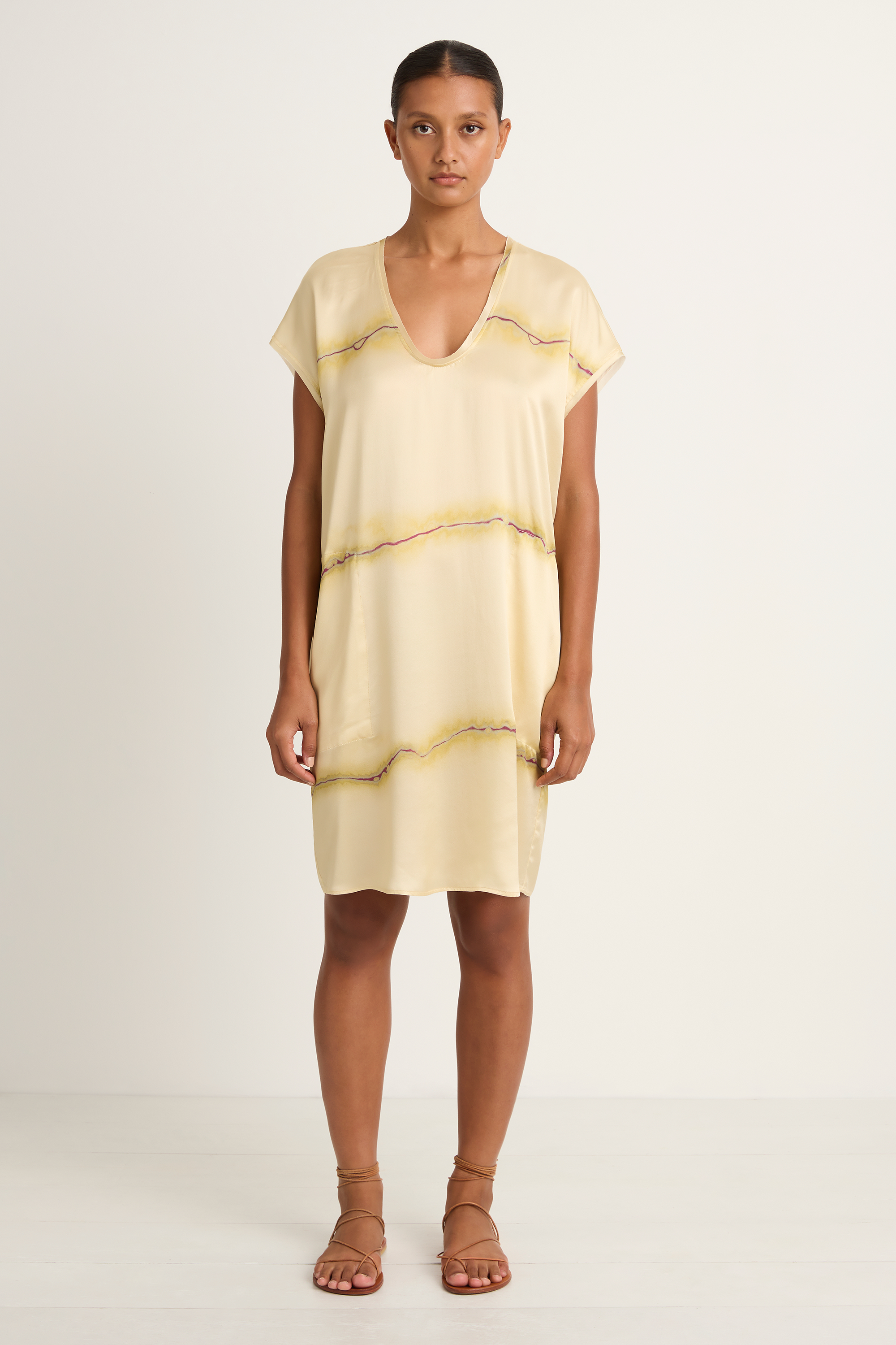 Raquel Allegra Flores Dress - Butter & Magenta