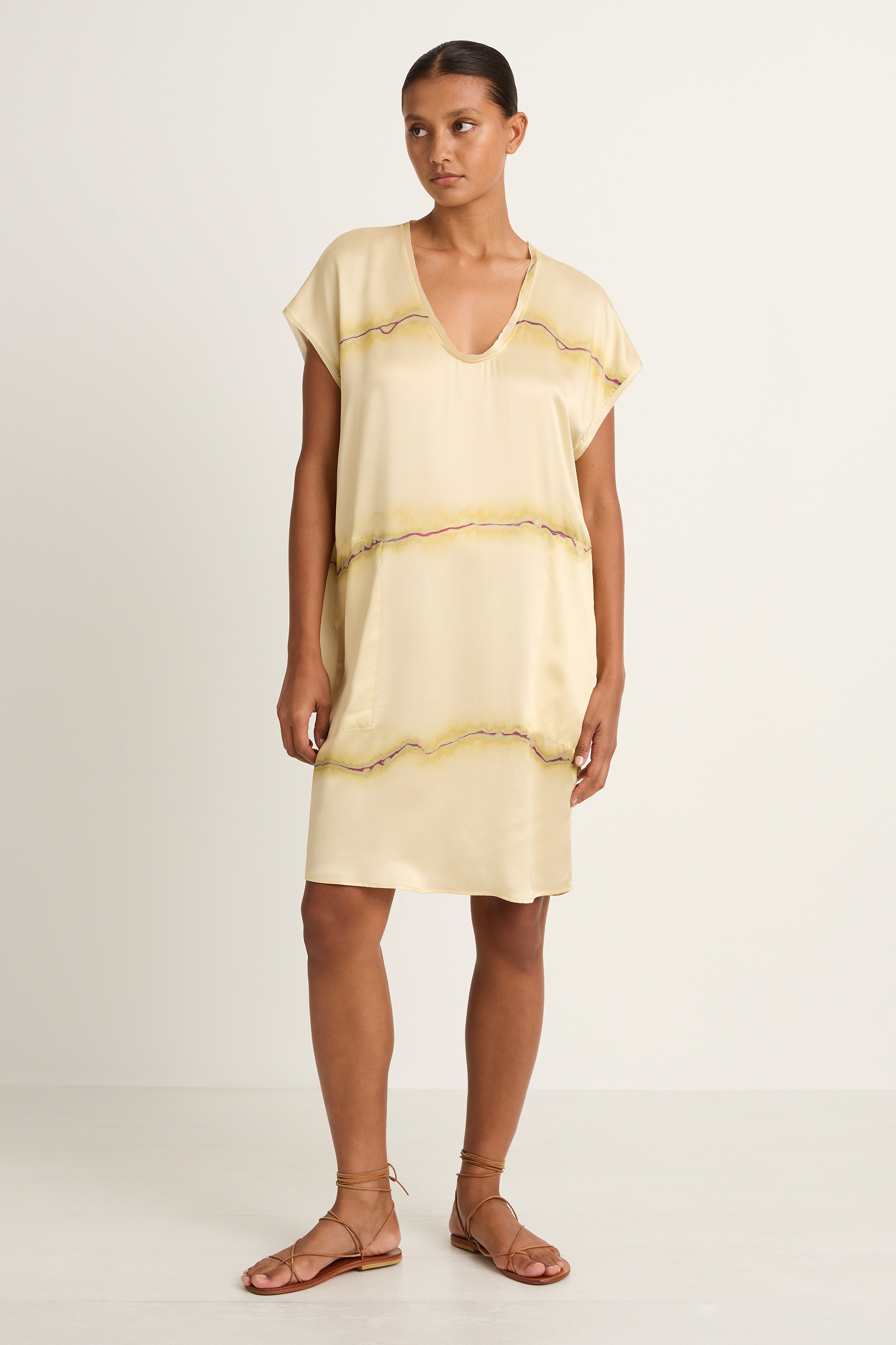 Raquel Allegra Flores Dress - Butter & Magenta