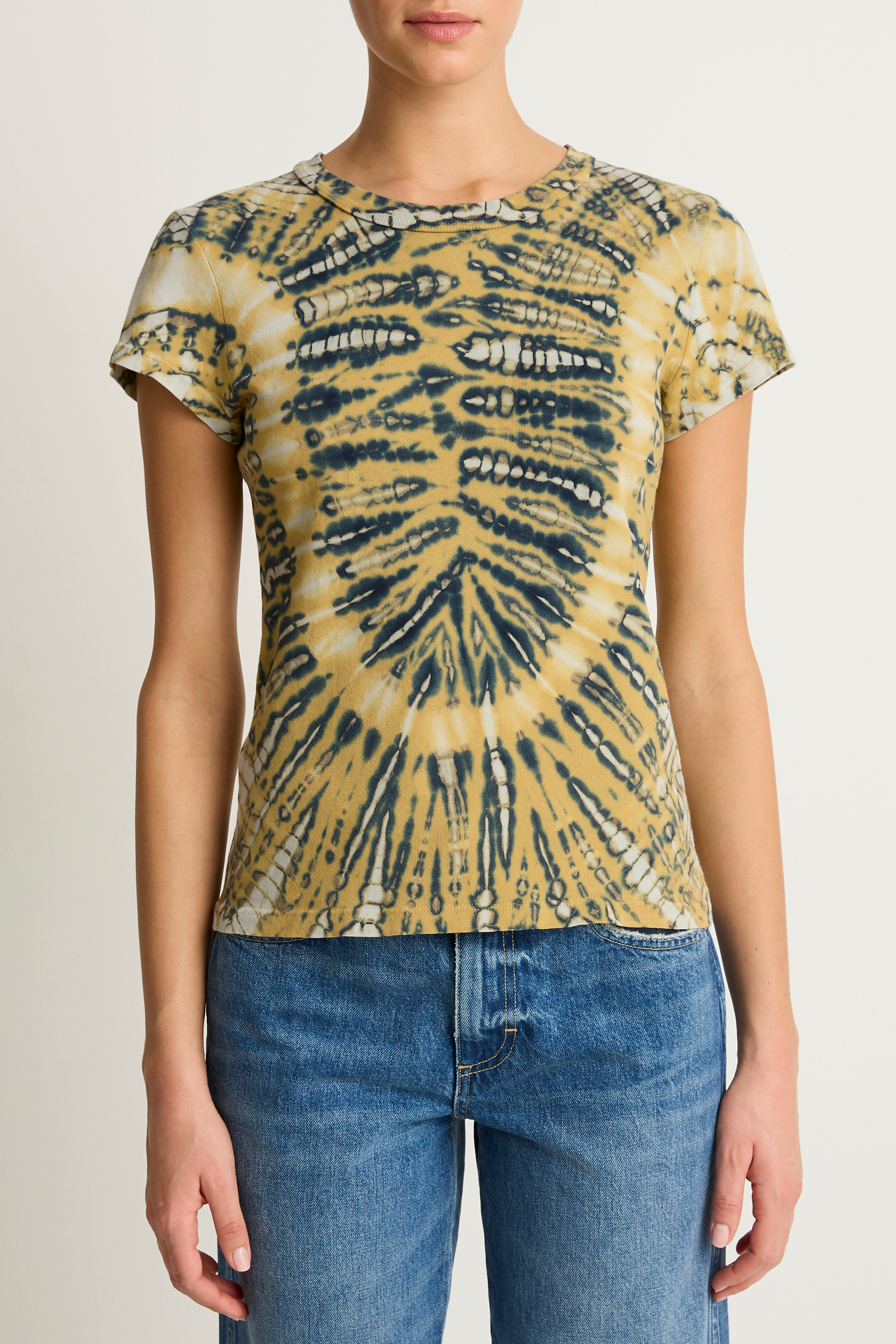 Raquel Allegra Liv Tee - Yellow Navy