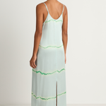 Raquel Allegra Normandie Maxi Dress - Ice Blue & Jade