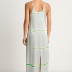 Raquel Allegra Normandie Maxi Dress - Ice Blue & Jade