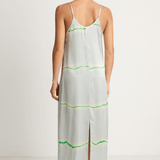 Raquel Allegra Normandie Maxi Dress - Ice Blue & Jade