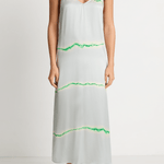 Raquel Allegra Normandie Maxi Dress - Ice Blue & Jade