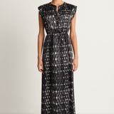 Raquel Allegra Zaire Midi Dress - Diamond Charcoal