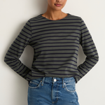 Saint James Minquidame Top - Vegetal Navy