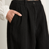 Shaina Mote Linen Boy Trouser - Onyx