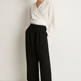 Shaina Mote Linen Boy Trouser - Onyx